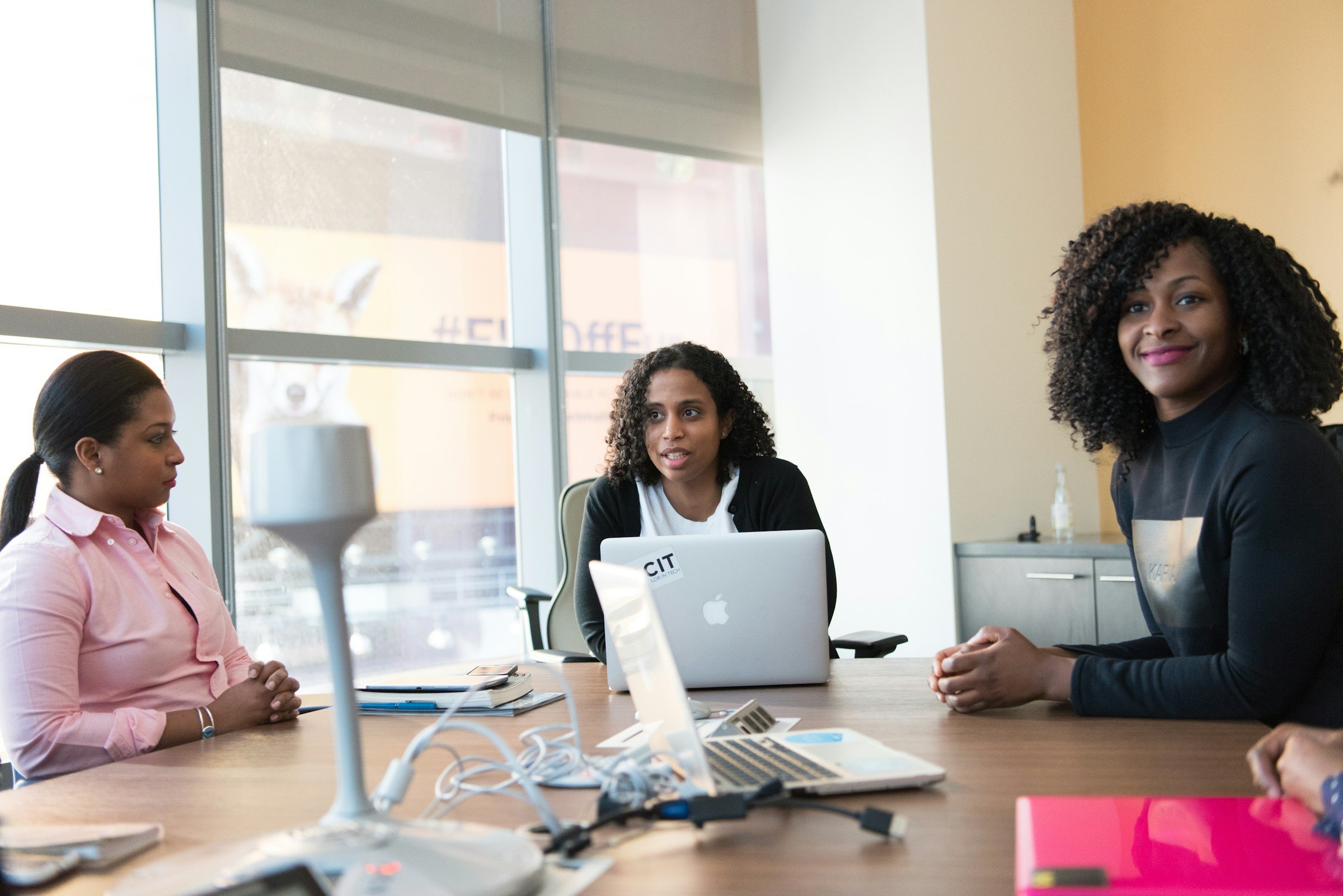 A communications team in a planning meeting